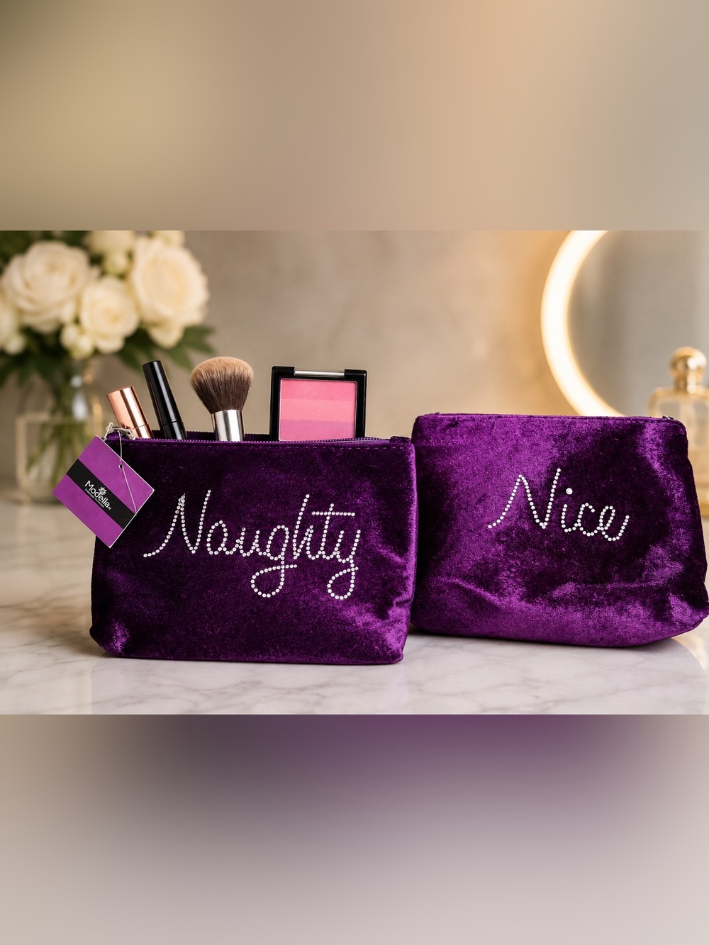 Naughty Or Nice Makeup Bag NWT